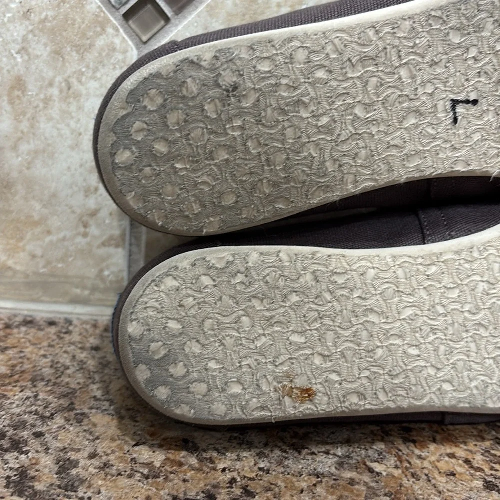 Toms Alpargata Heritage Canvas Brown Slip-On Shoes Size 8